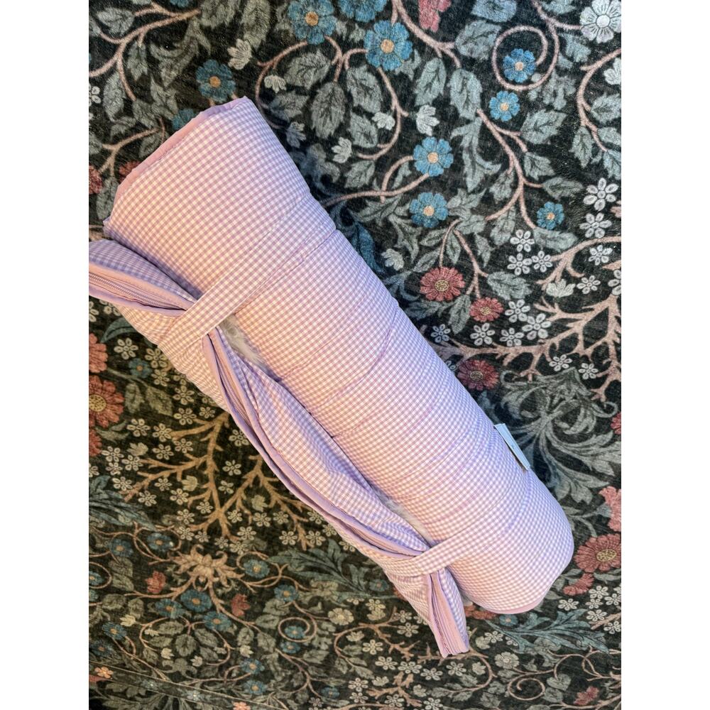 Pottery Barn Shaggy Unicorn Purple Gingham Sleeping Bag “ZOE” Monogram NWT - Picture 9 of 9